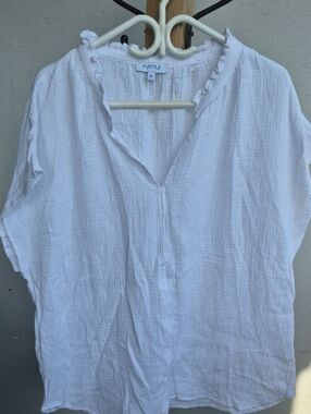 MY STYLE- CRINKLE GAUZE SLEEVELESS TOP
